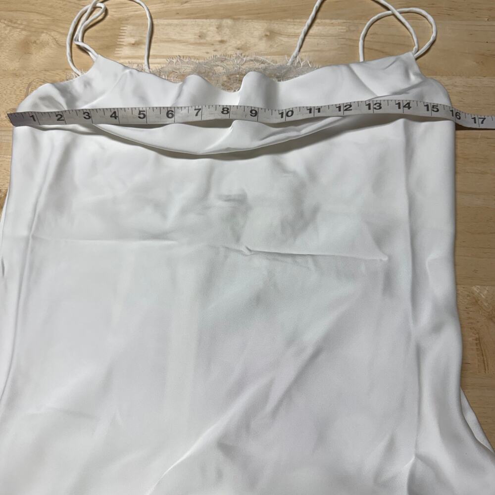 Sachin & Babi NWT Dylan Ivory Satin Lace Midi Slip Dress Size 2 Strappy Back - Picture 9 of 13